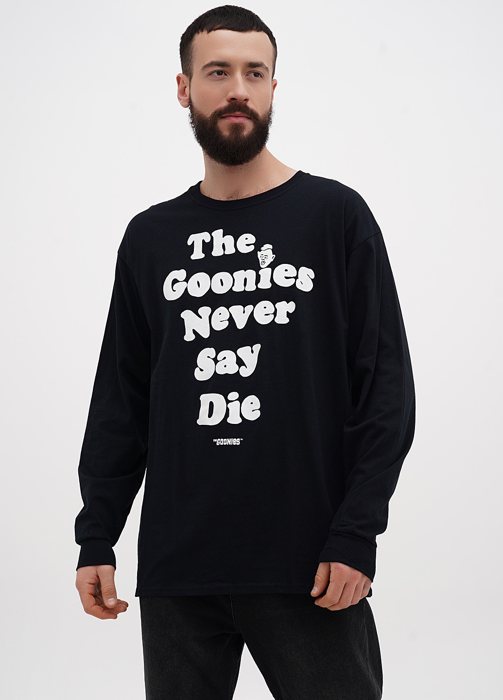 Черный демисезонный кэжуал лонгслив Ripple Junction с надписями