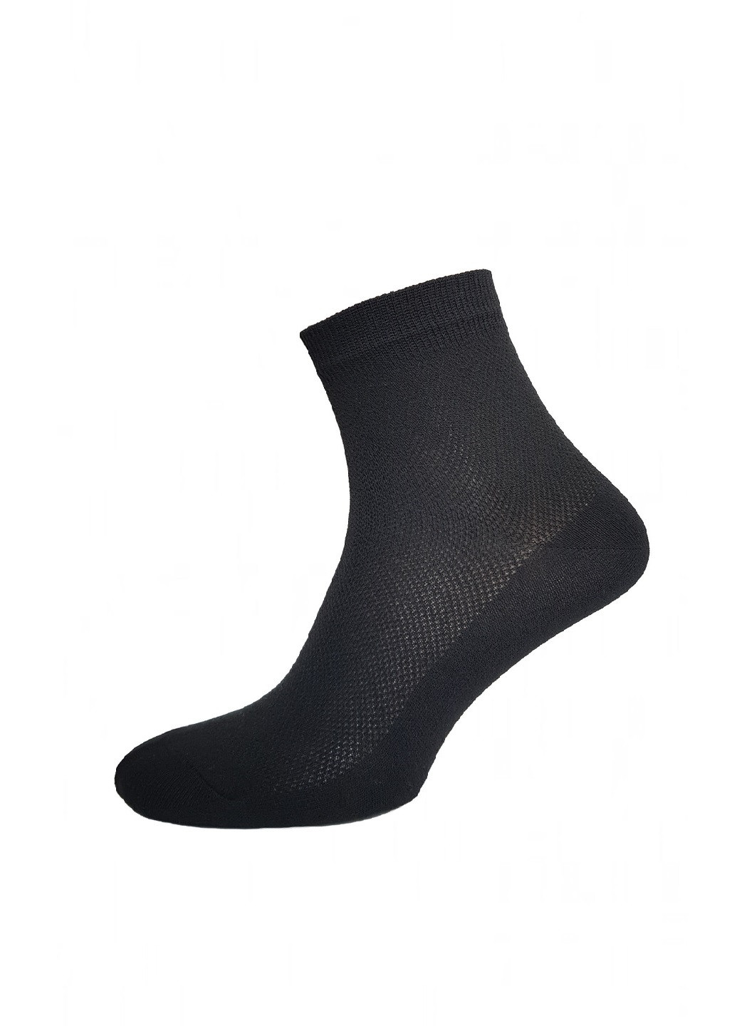 Мужские носки в сетку Nova Classic сетка однотонные чёрные повседневные