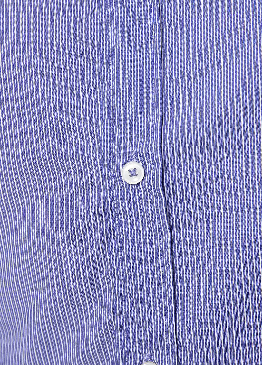 Синяя кэжуал рубашка в полоску United Colors of Benetton