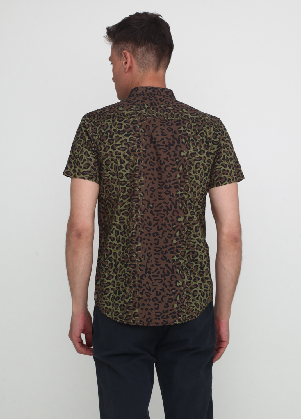 Оливковковая (хаки) рубашка леопардовый Vailent