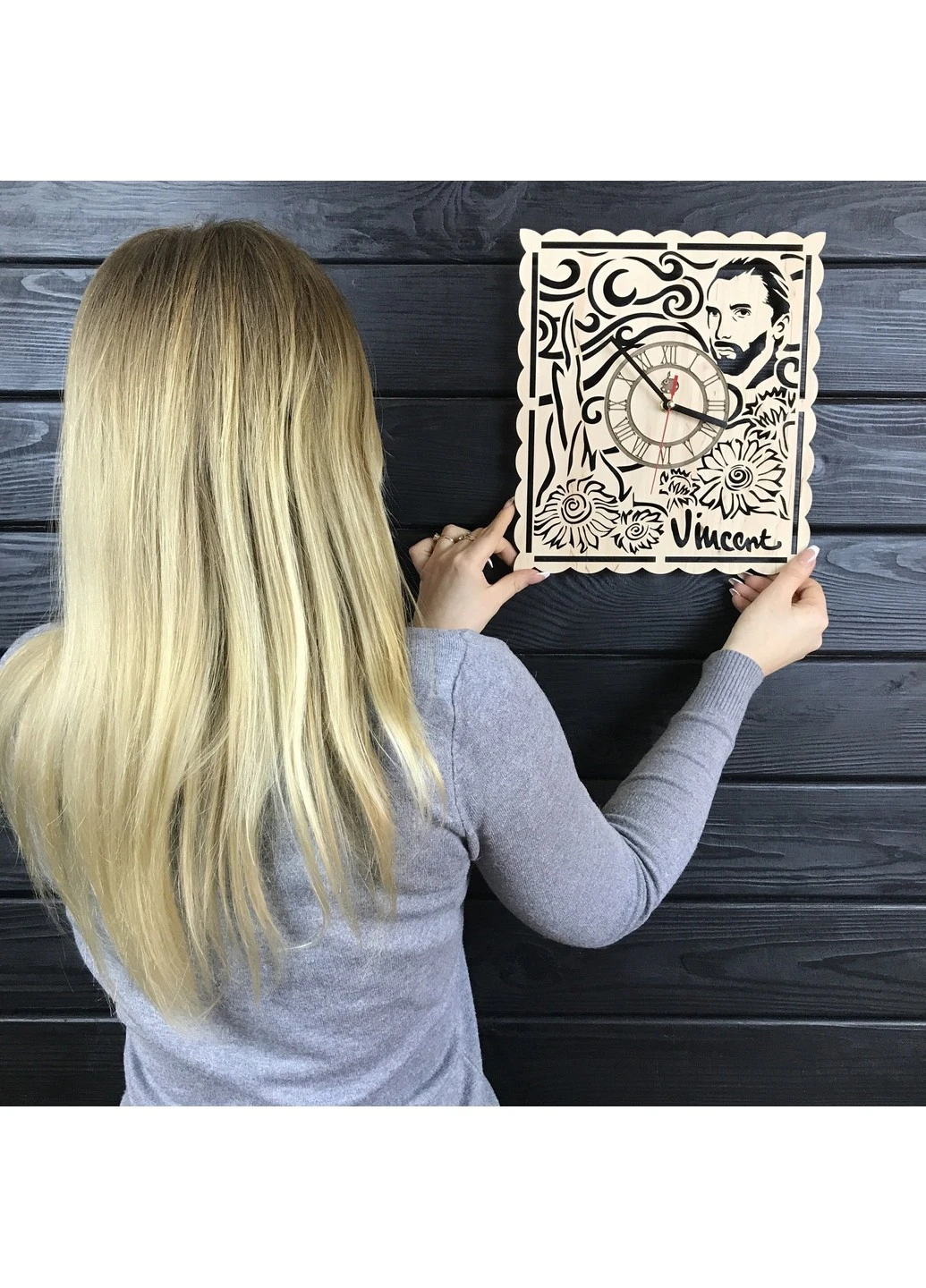 Тематические интерьерные настенные часы «Винсент Ван Гог» 7Arts (253567032)