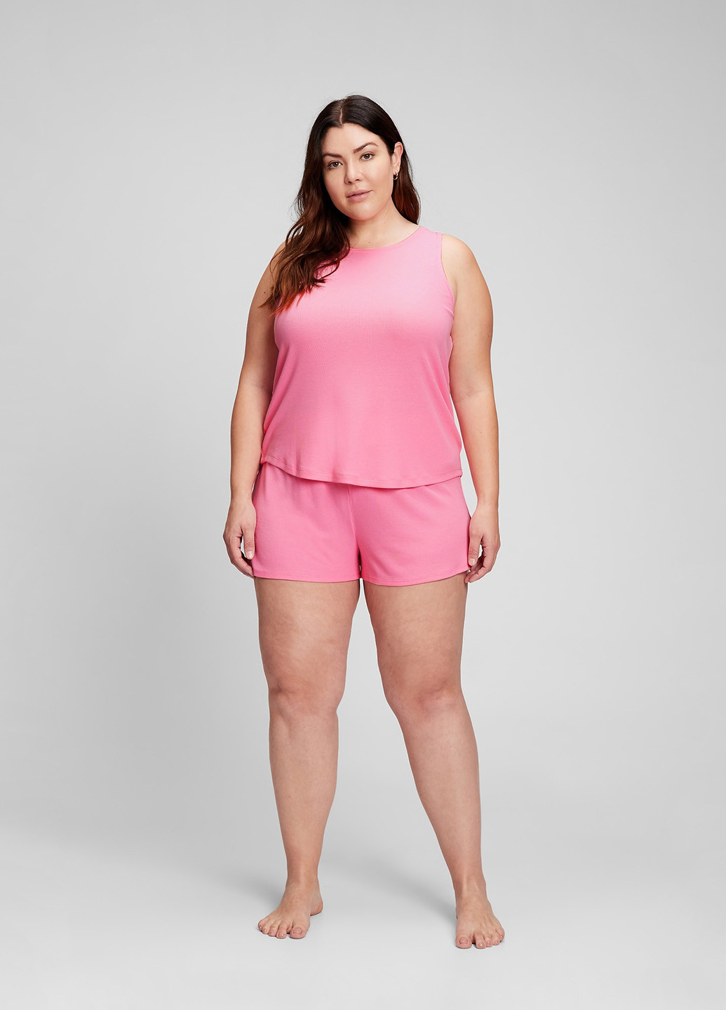 Розовая всесезон пижама (майка, шорты) майка + шорты Gap