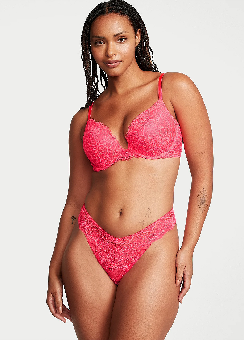 Розовый демисезонный комплект (бюстгальтер, трусики) Victoria's Secret