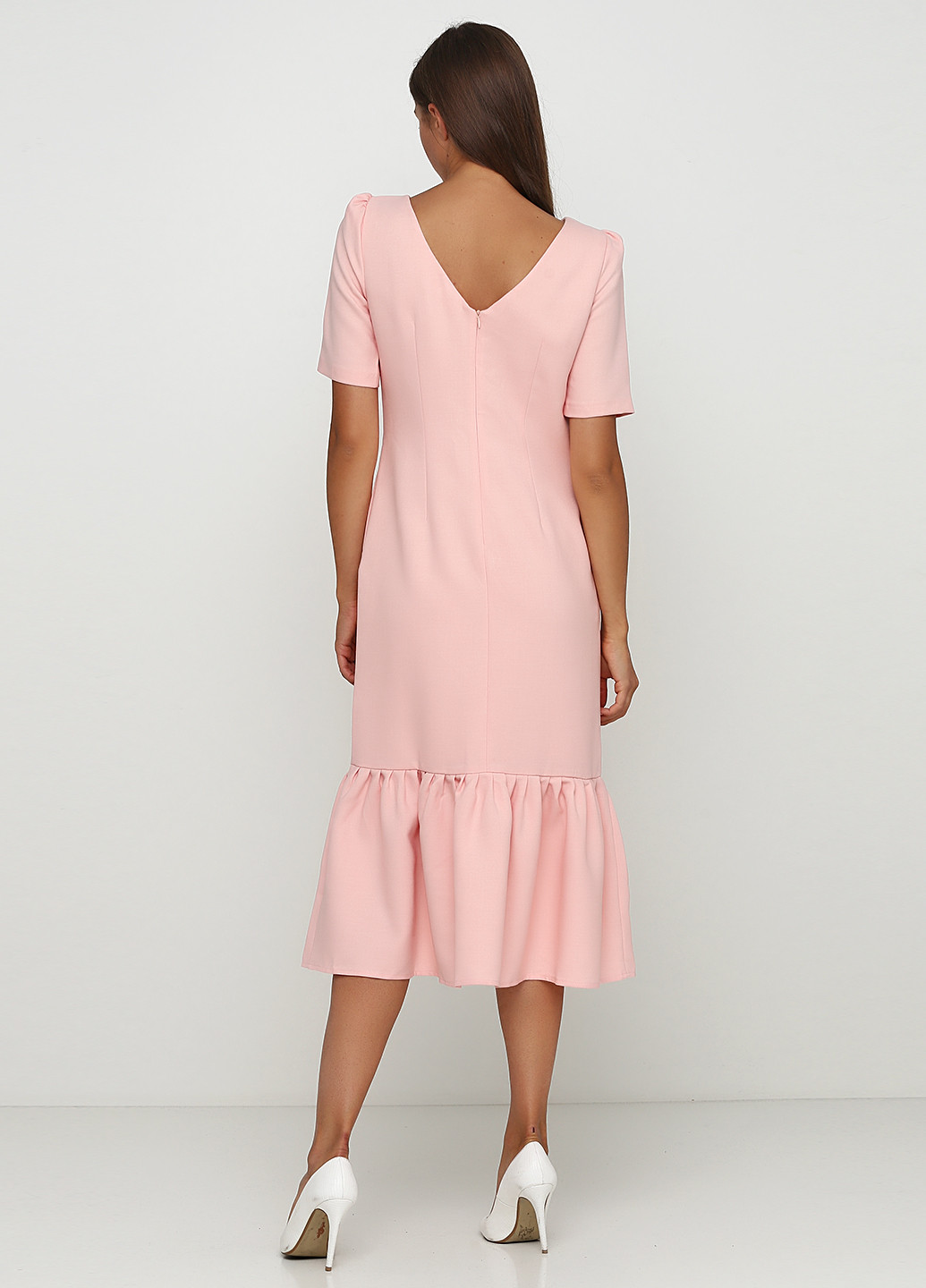 Рожева кежуал плаття, сукня Sassofono однотонна