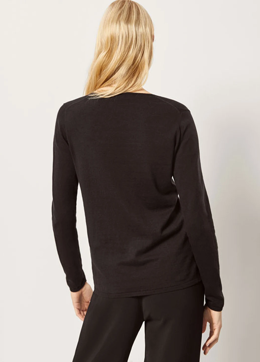 Чорний демісезонний пуловер пуловер Massimo Dutti