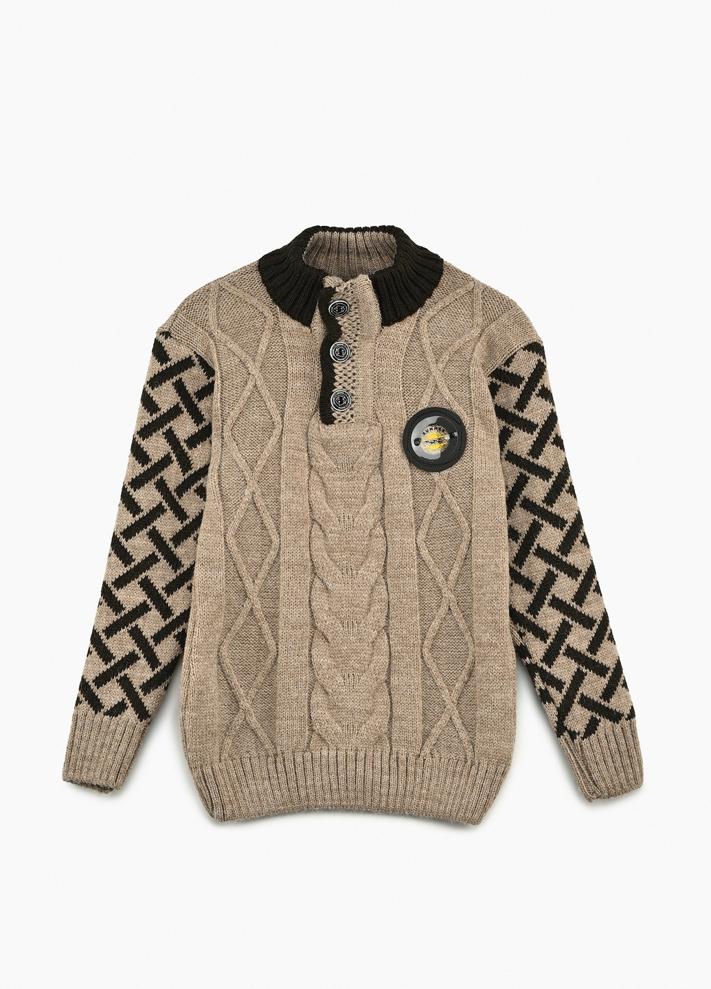 Коричневый зимний свитер Safari