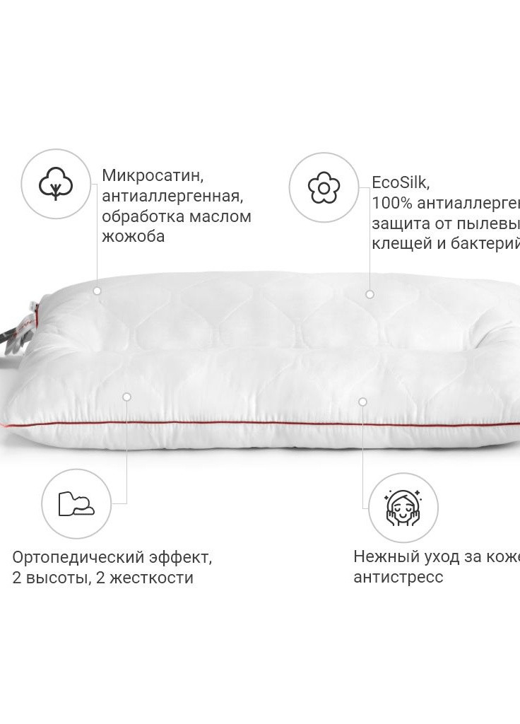 Подушка ортопедична Premium Eco Jojo 149 Середня 50x70 см (2200000393043) Mirson (254053830)