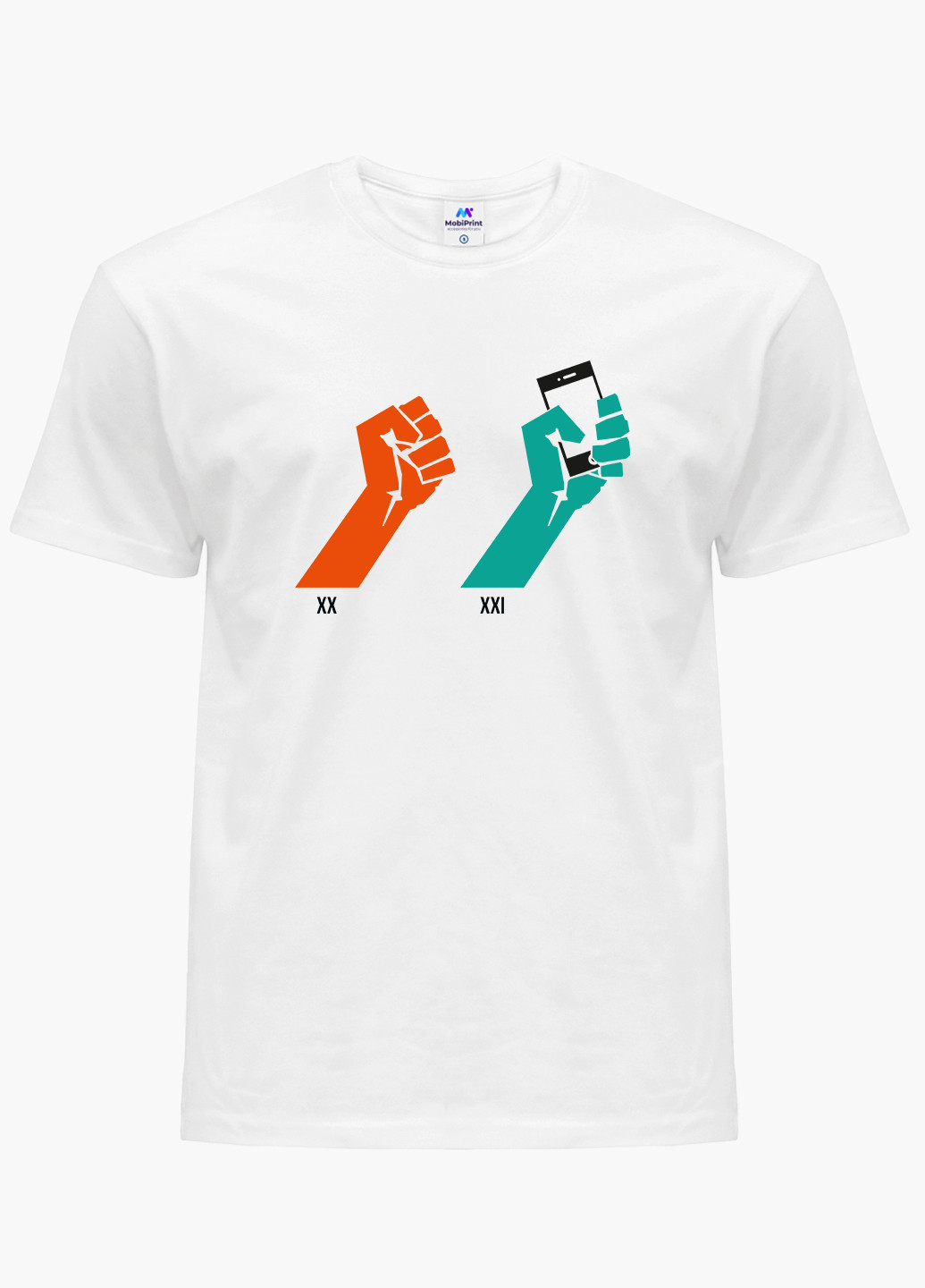 Біла футболка чоловіча 20 век / 21 століття (20th century / 21st century) білий (9223-1985) MobiPrint