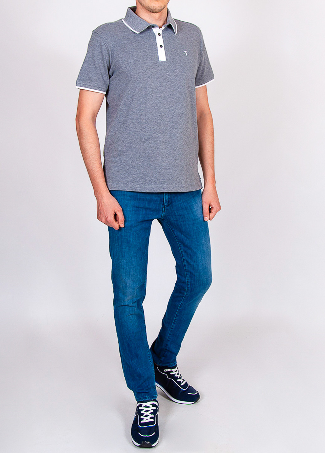 Синие демисезонные джинсы Trussardi Jeans