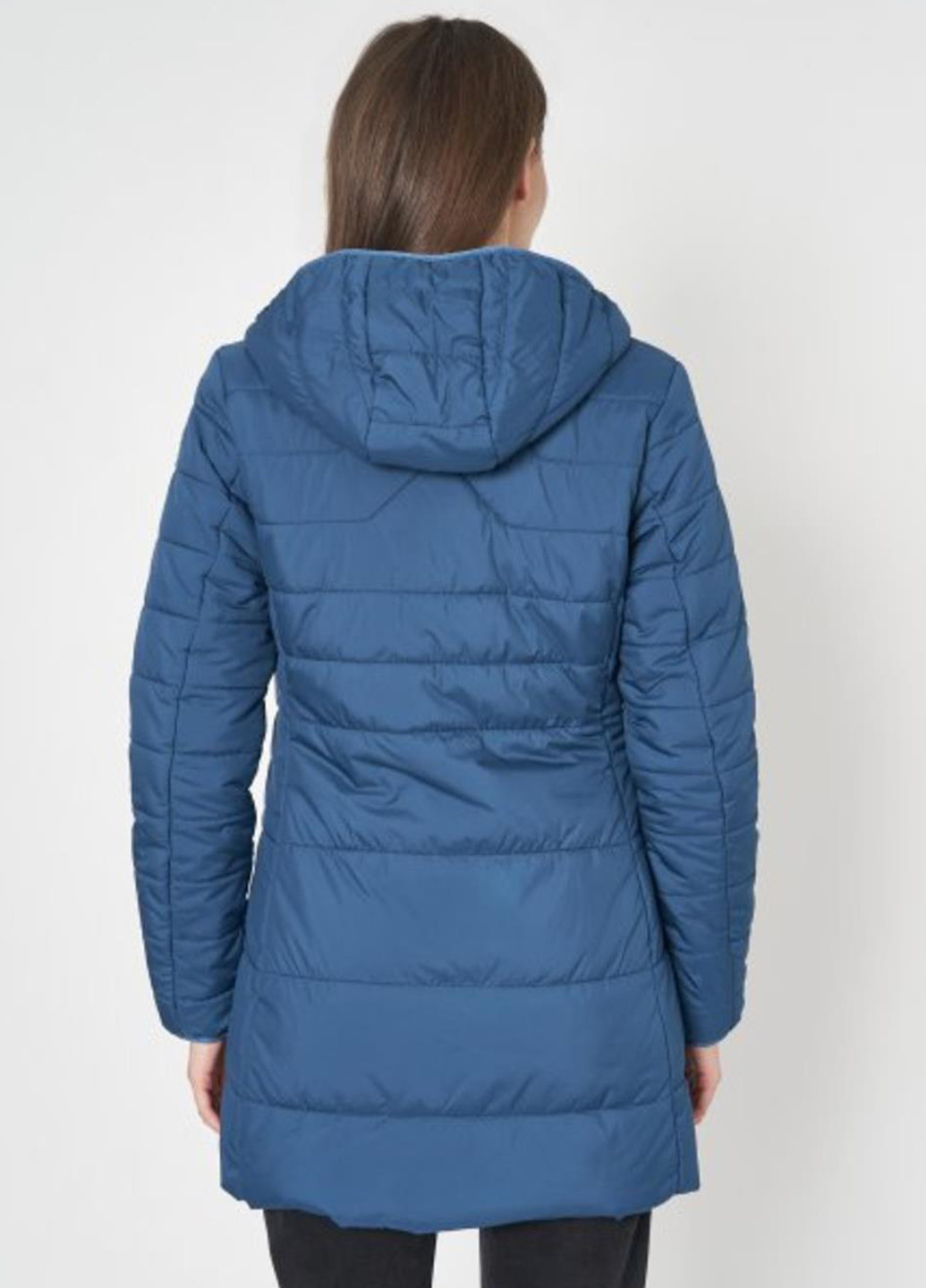 Синяя демисезонная куртка 32k1556-m928 CMP WOMAN JACKET LONG FIX HOOD