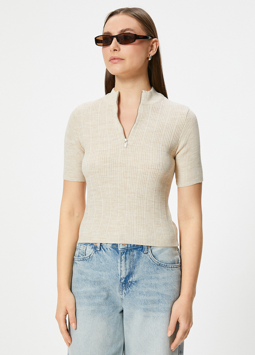 Бежевый демисезонный свитер KOTON