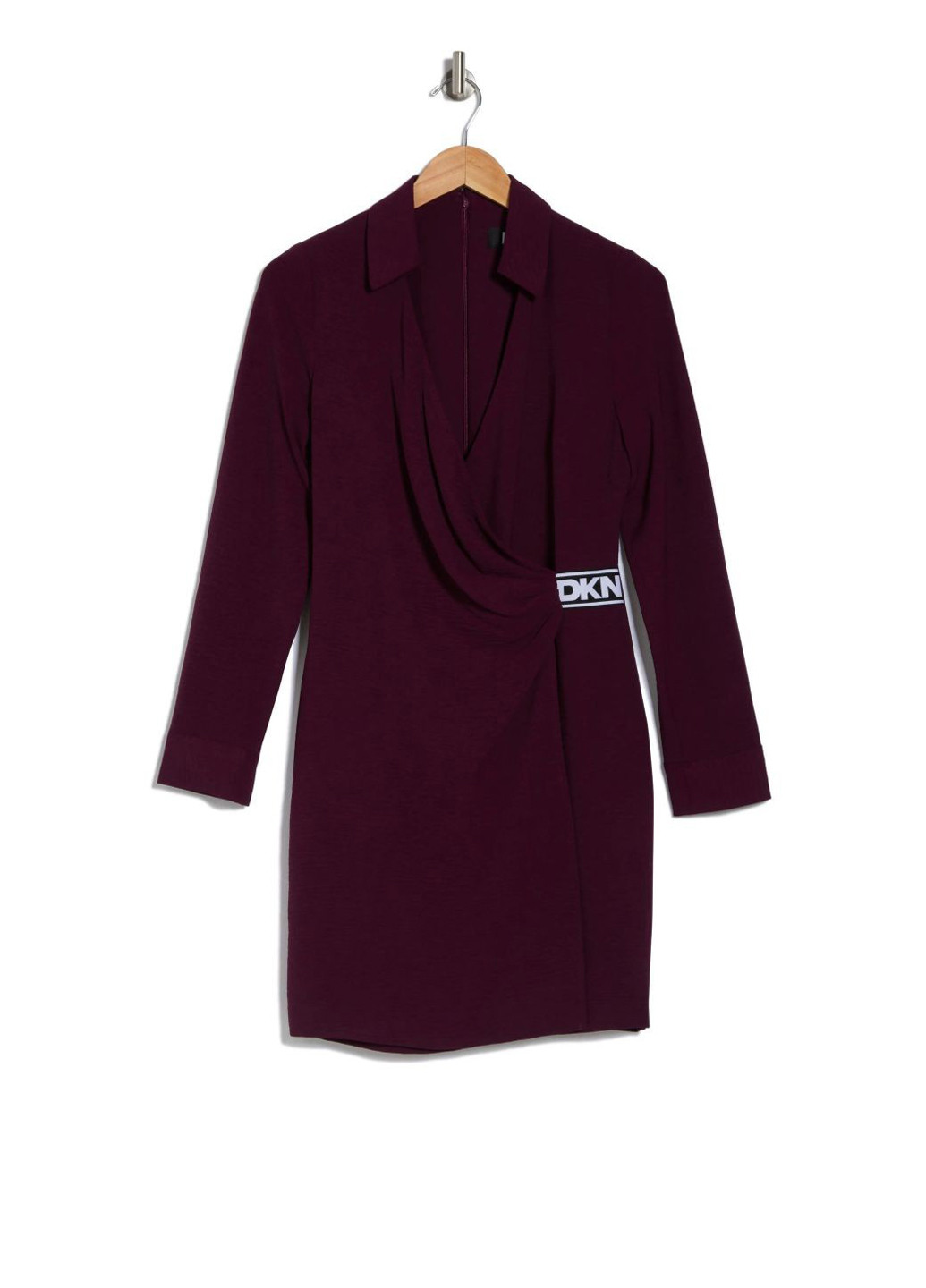 Фіолетова кежуал сукня на запах DKNY однотонна