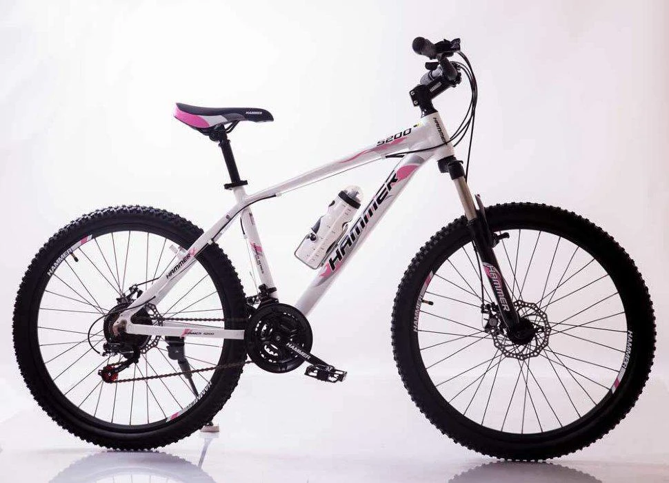 Горный Велосипед для девушки -26 Бело-Розовый MTB Япония Shimano. Hammer (252058475)