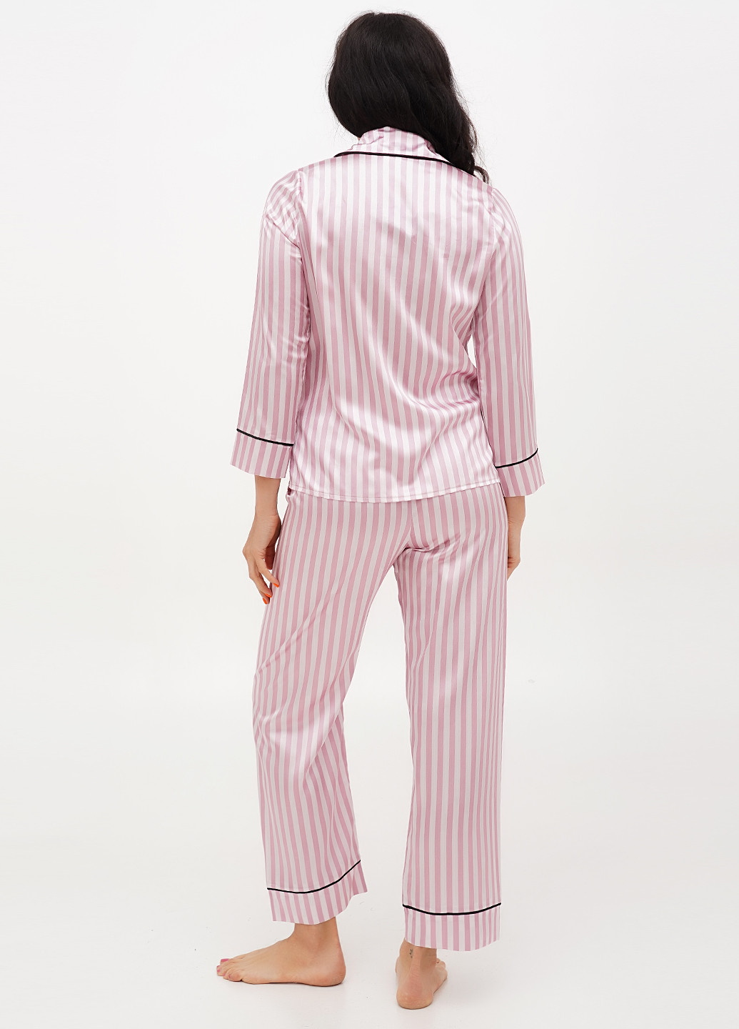 Світло-рожева всесезон піжама (сорочка, штани) рубашка + брюки No Brand