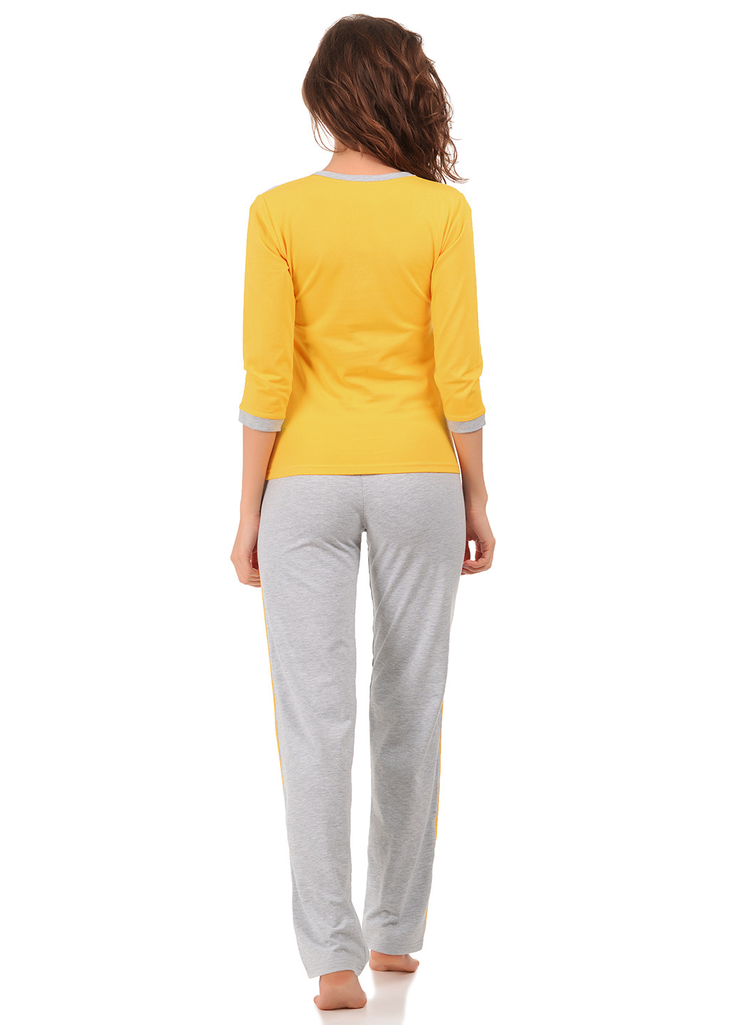 Желтый демисезонный комплект (кофта, брюки) Barwa Garments
