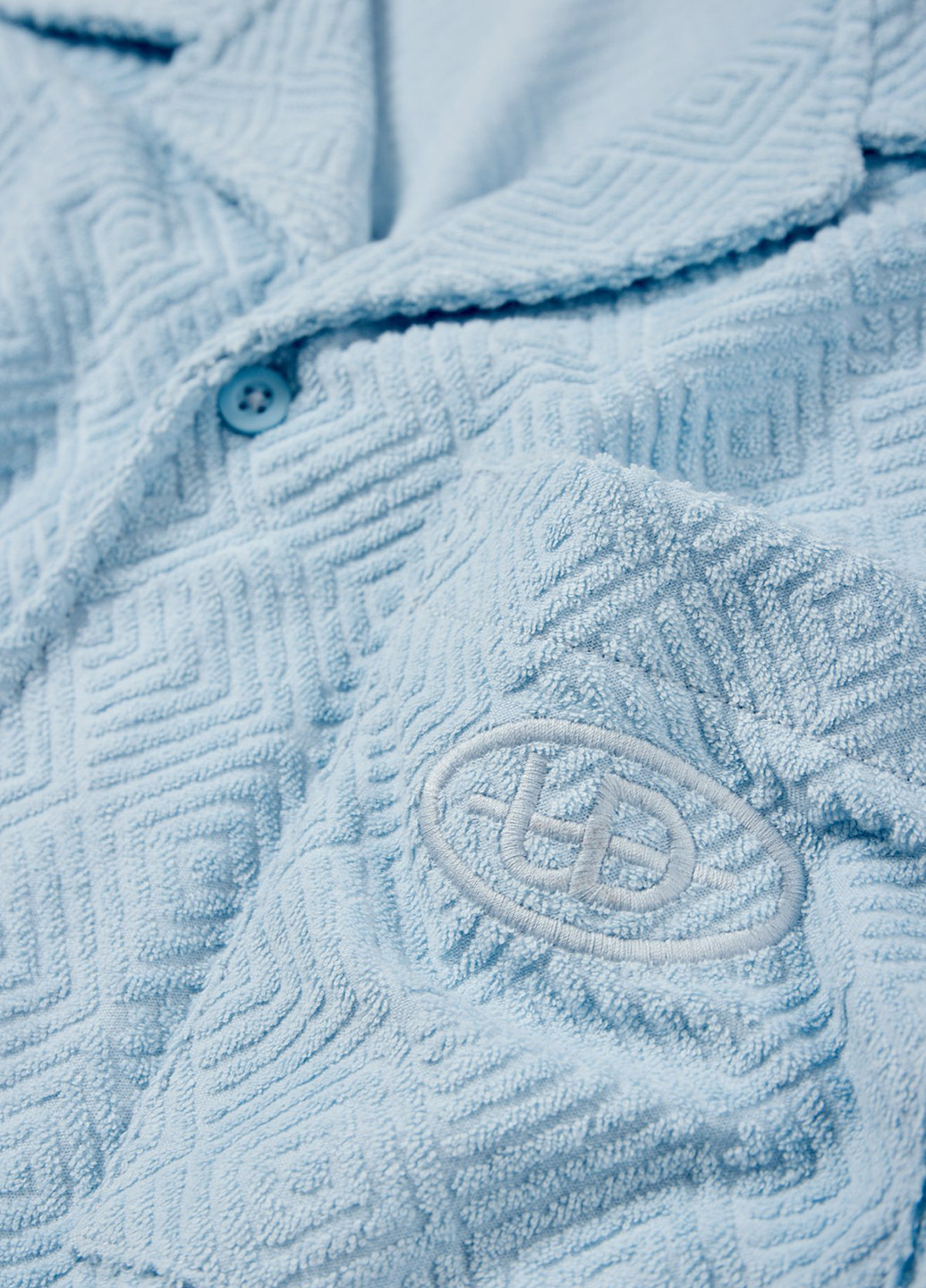 Светло-голубой кэжуал рубашка с геометрическим узором C&A