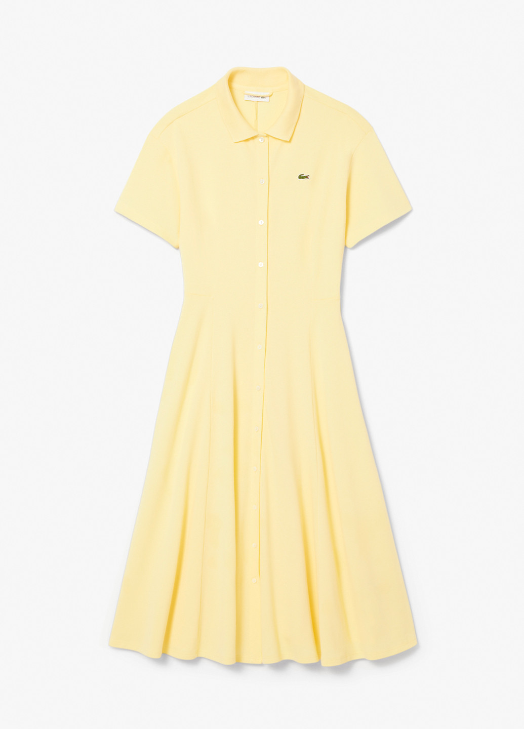 Жовтий кежуал сукня поло, кльош Lacoste однотонна