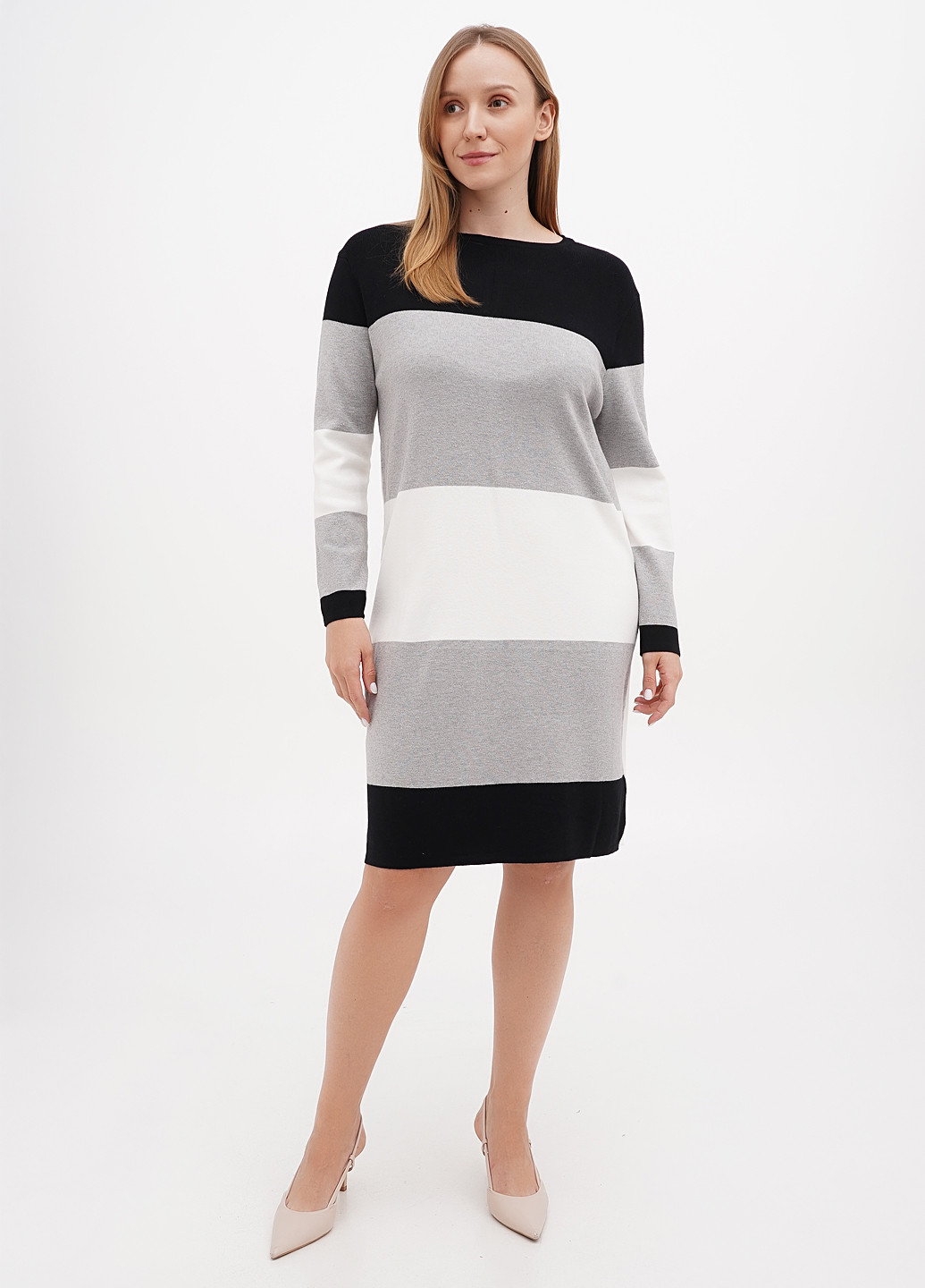 Комбінована кежуал сукня сукня светр Minority в смужку