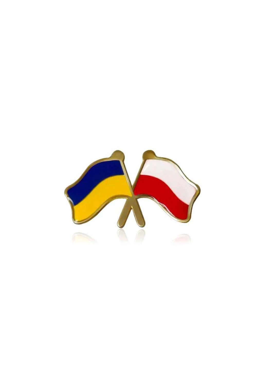 Брошь-значок Флаг Украина-Польша вместе Broshe BRGV112691 (253617317)