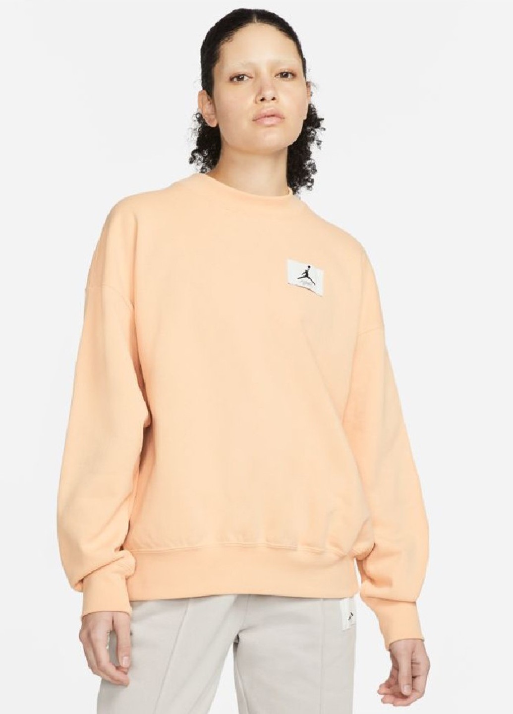 Бежевый свитшот Jordan однотонный нашивки (257172938)