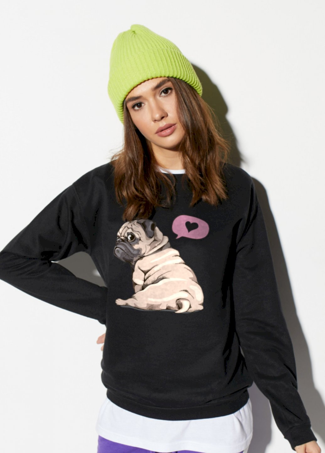 Черный свитшот женский /no flis/ YAPPI рисунок (251467755)