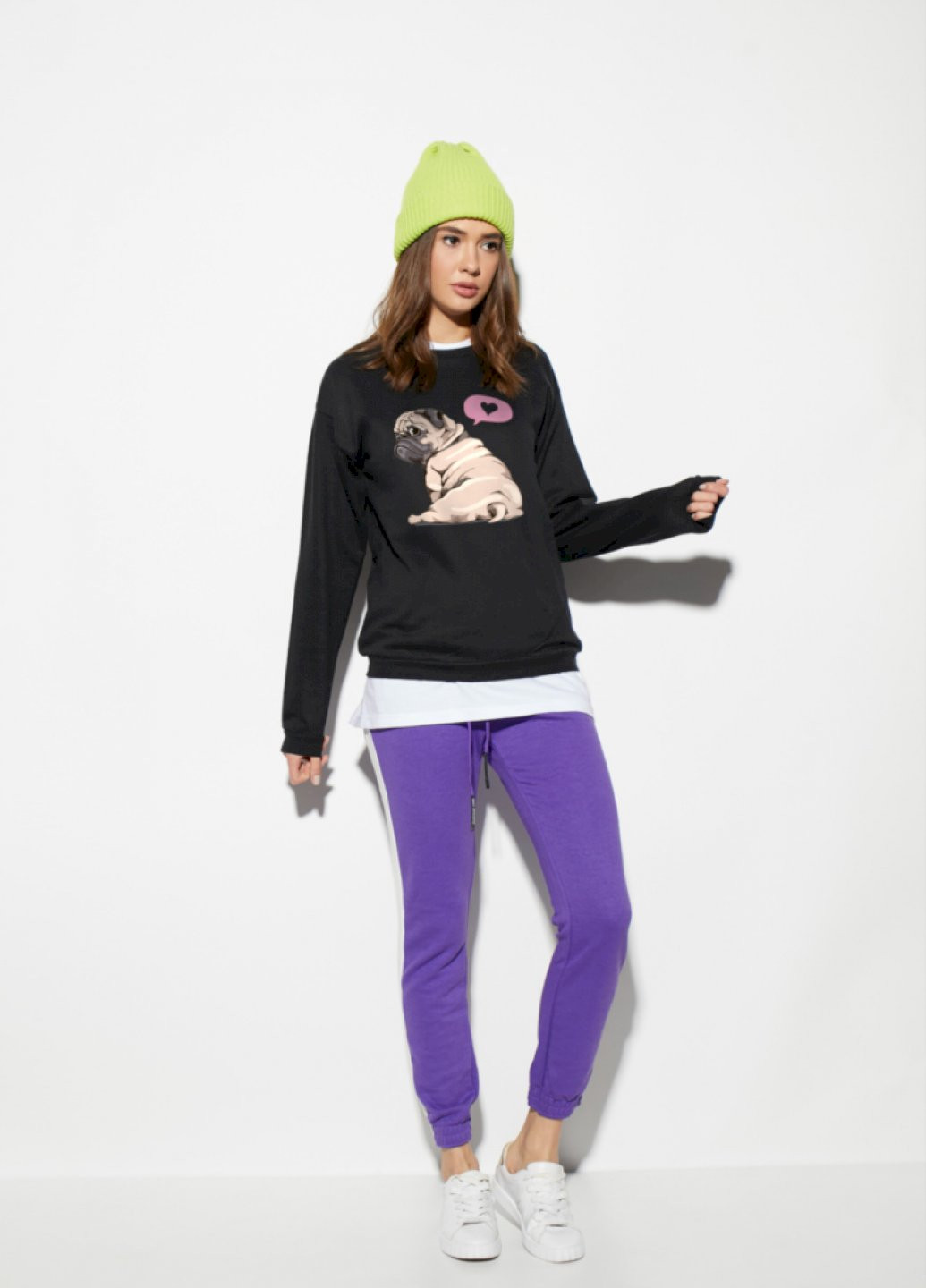 Черный свитшот женский /no flis/ YAPPI рисунок (251467755)