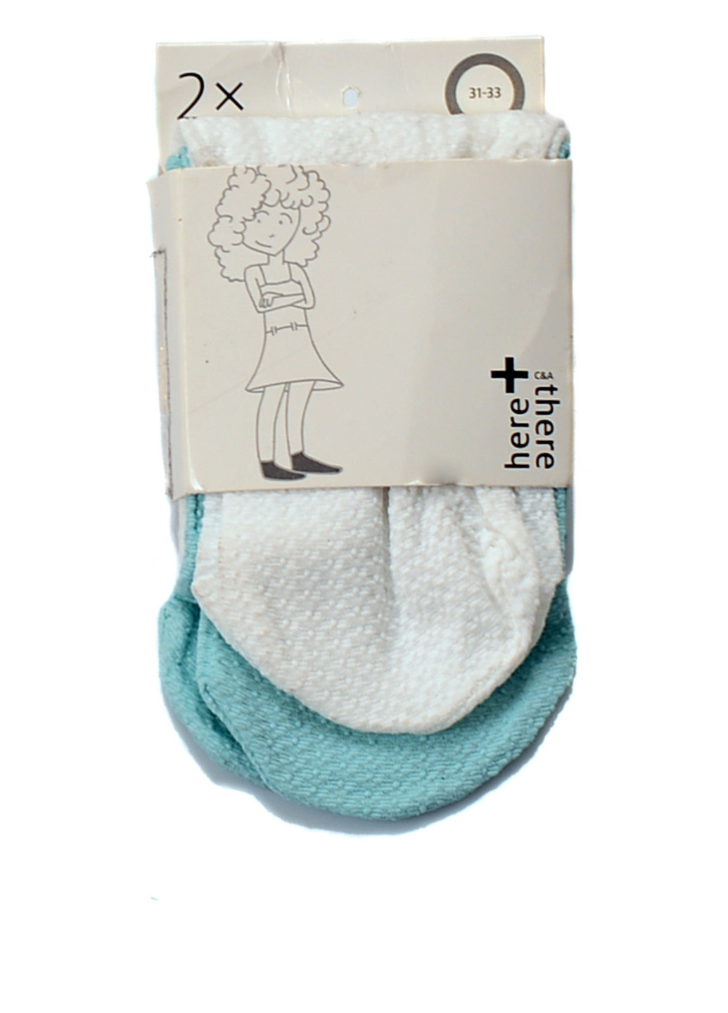 Комбинированные носки (2 пары) C&A однотонные (25436949)