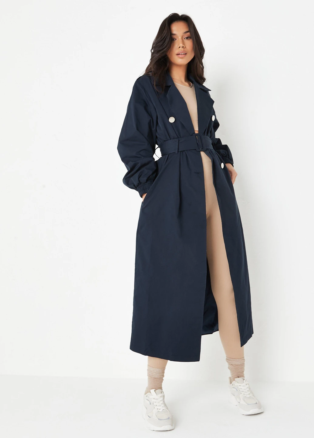 Плащ Missguided тренчкот на пуговицах демисезон (276135087)