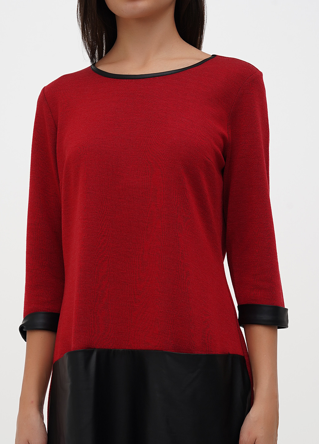 Красное кэжуал платье Sassofono однотонное