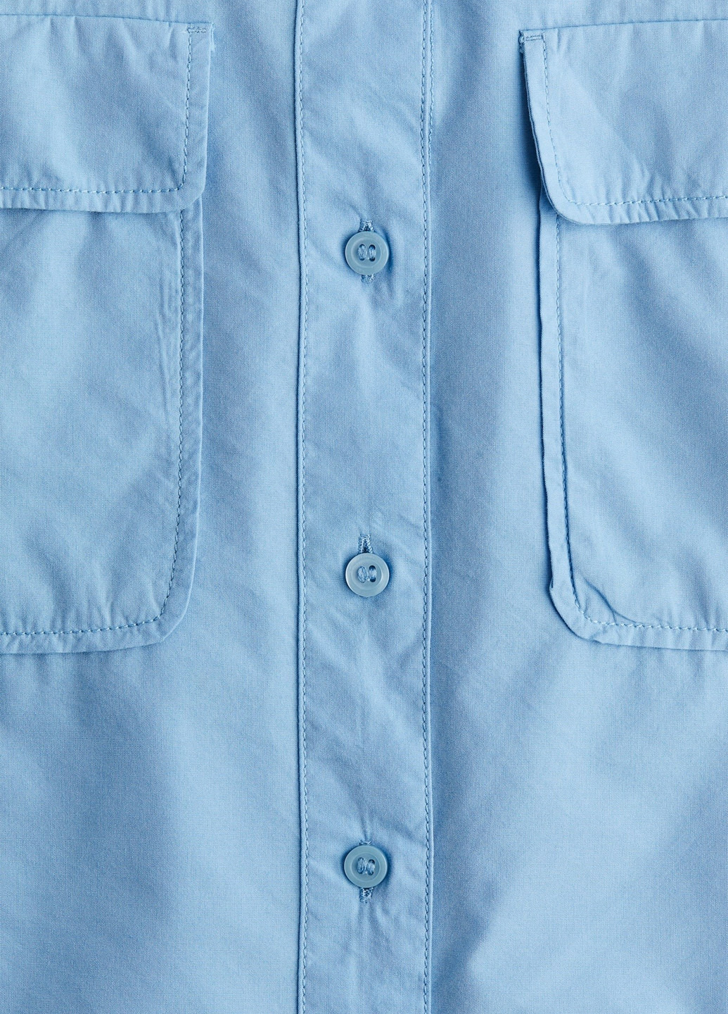 Голубой классическая, кэжуал рубашка однотонная H&M