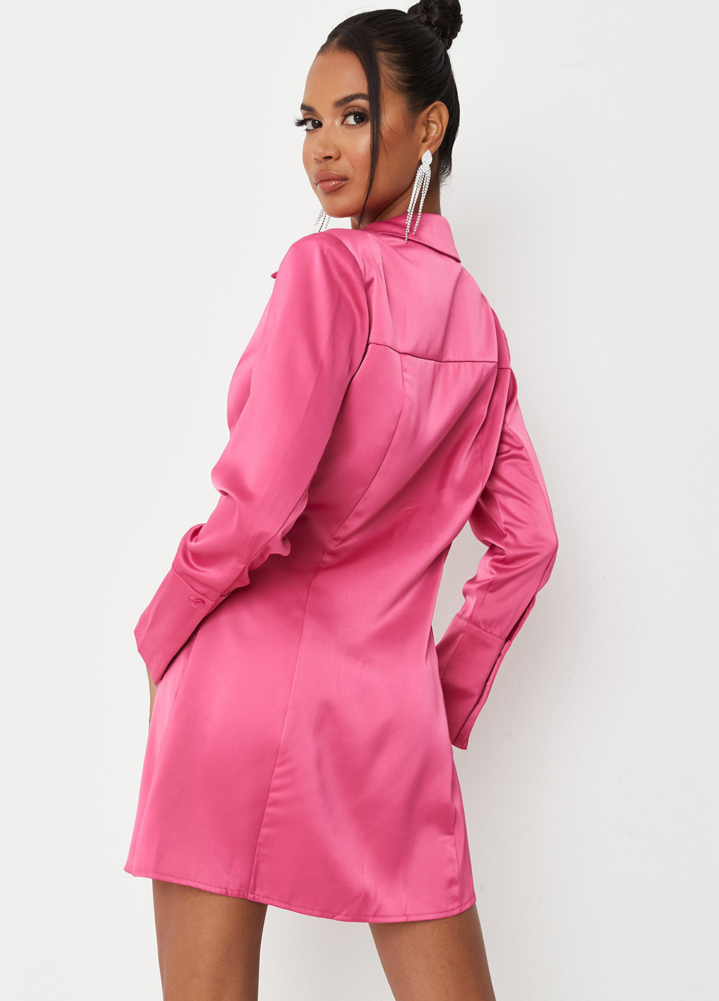 Розовое кэжуал платье рубашка Missguided однотонное