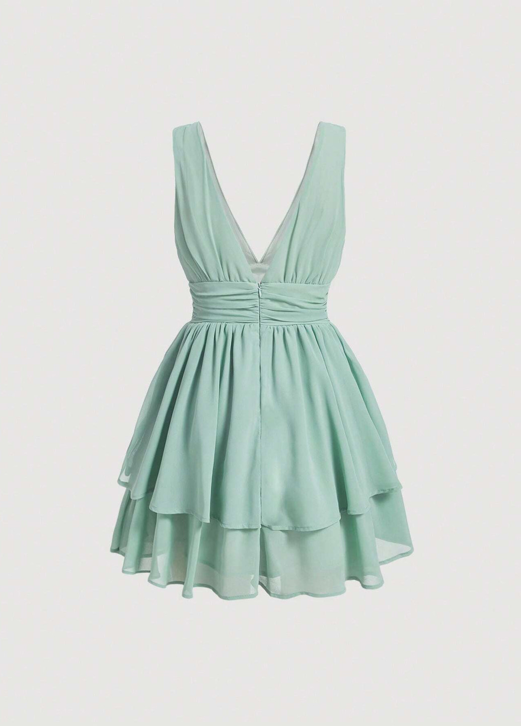 М'ятна кежуал, коктейльна сукня бебі долл SHEIN однотонна