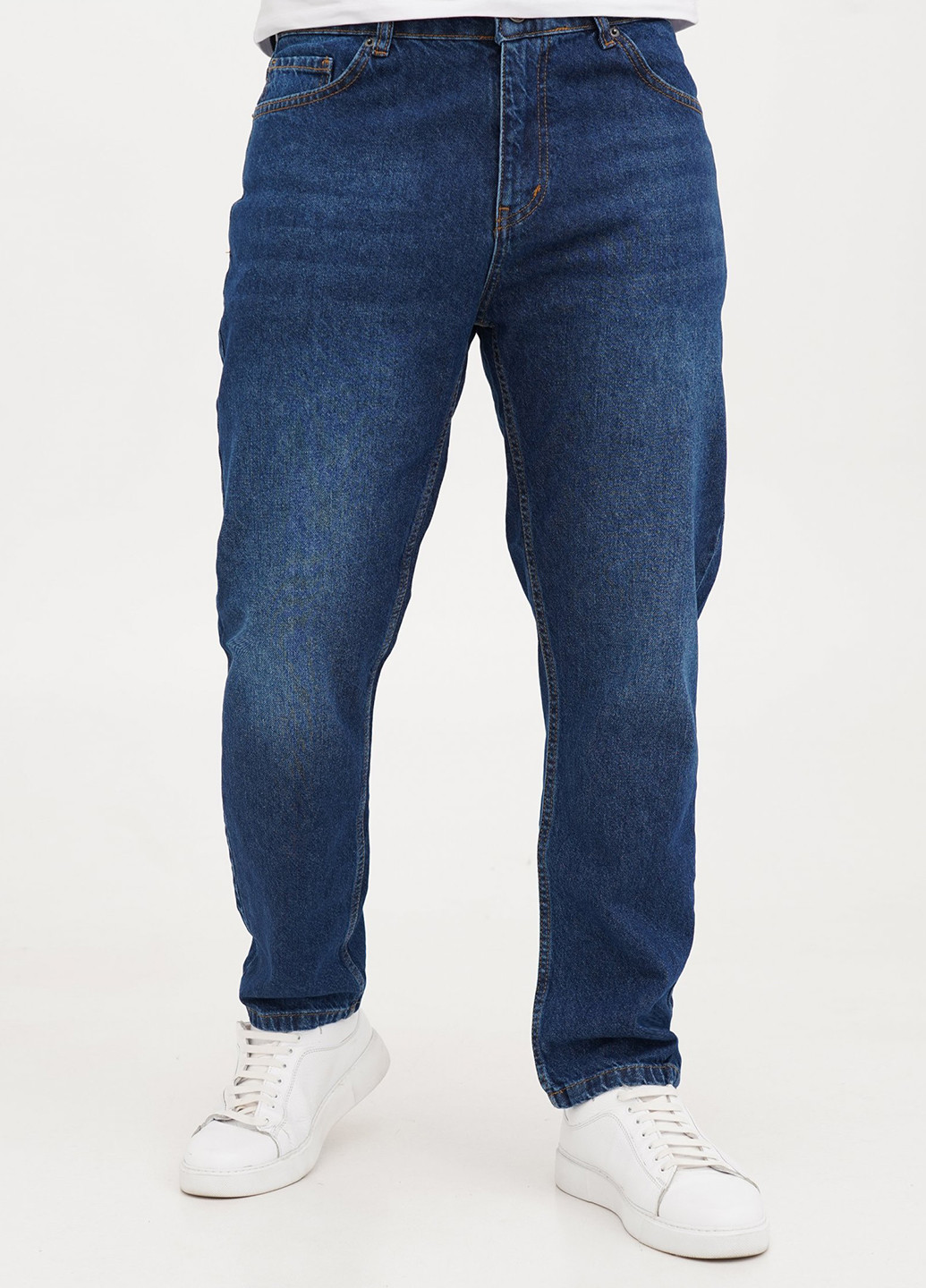 Темно-синие демисезонные зауженные джинсы Trend Collection