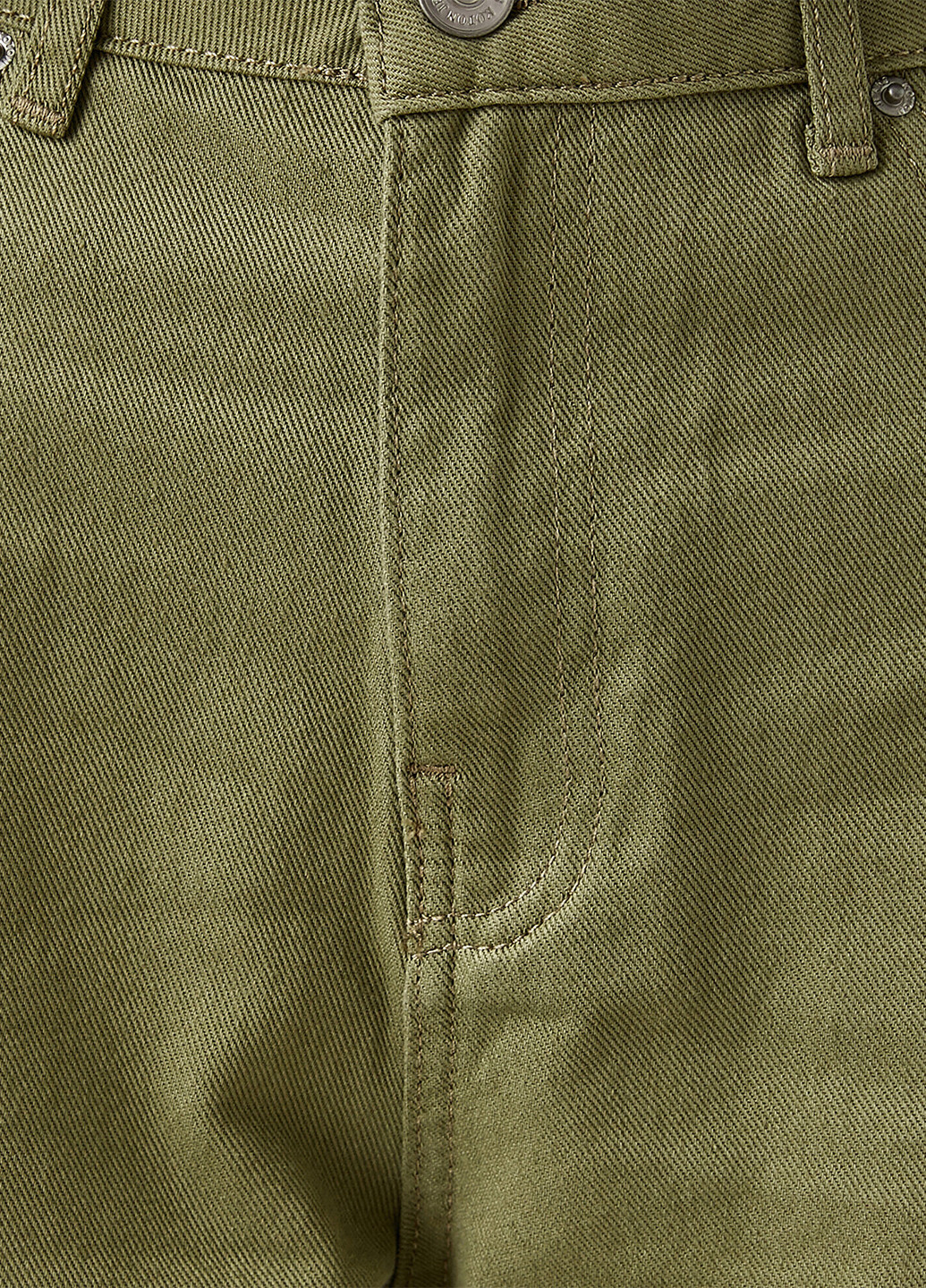Хаки кэжуал демисезонные прямые брюки KOTON