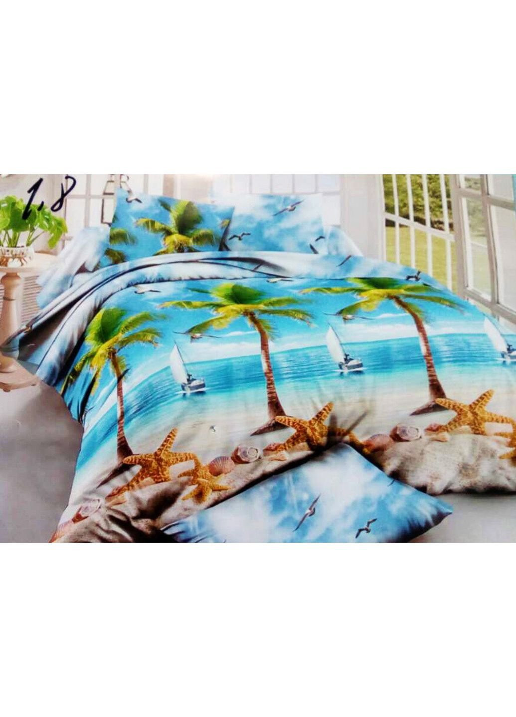 Комплект постільної білизни від українського виробника Polycotton Двоспальний 90903 Moda (253661824)