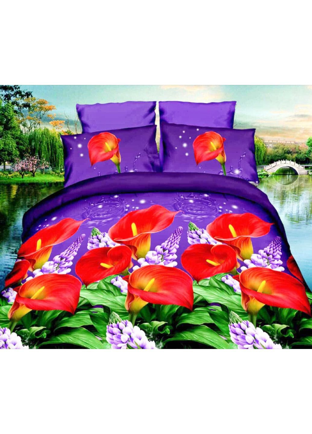 Комплект постільної білизни від українського виробника Polycotton Двоспальний 90903 Moda (253661824)