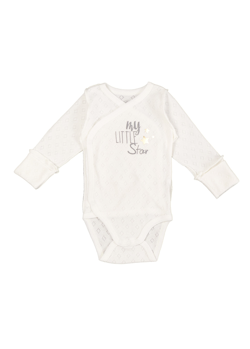 Боди для новорожденных длинный рукав Фламинго Текстиль рисунки молочные домашние хлопок