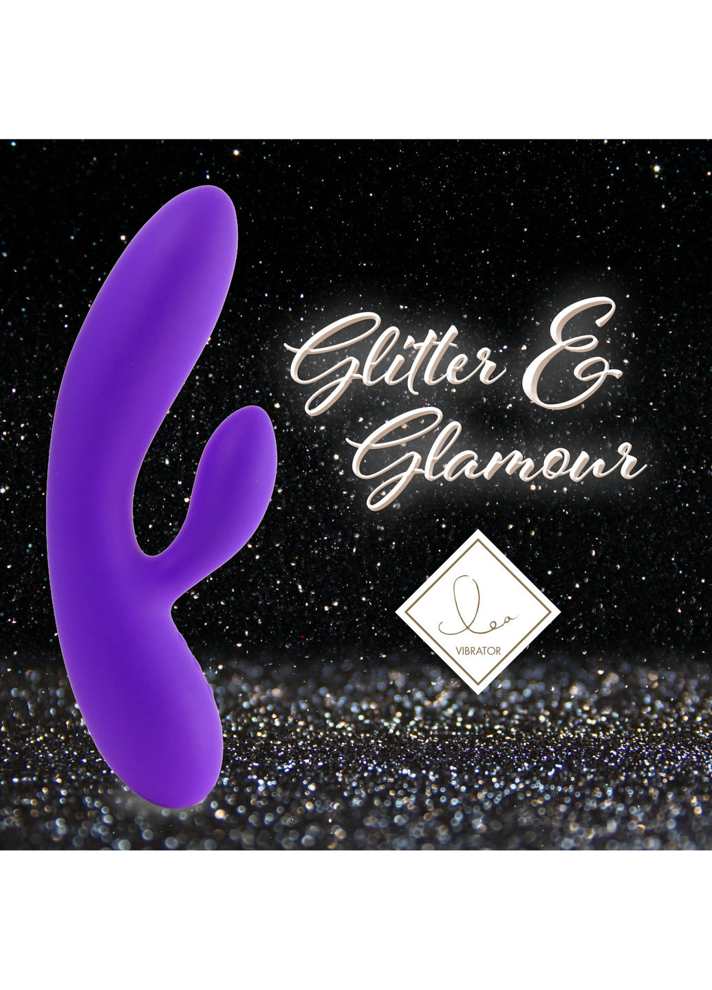 Гнучкий вібратор кролик з двома моторами Lea Rabbit Vibrator Medium Purple FeelzToys (252297431)