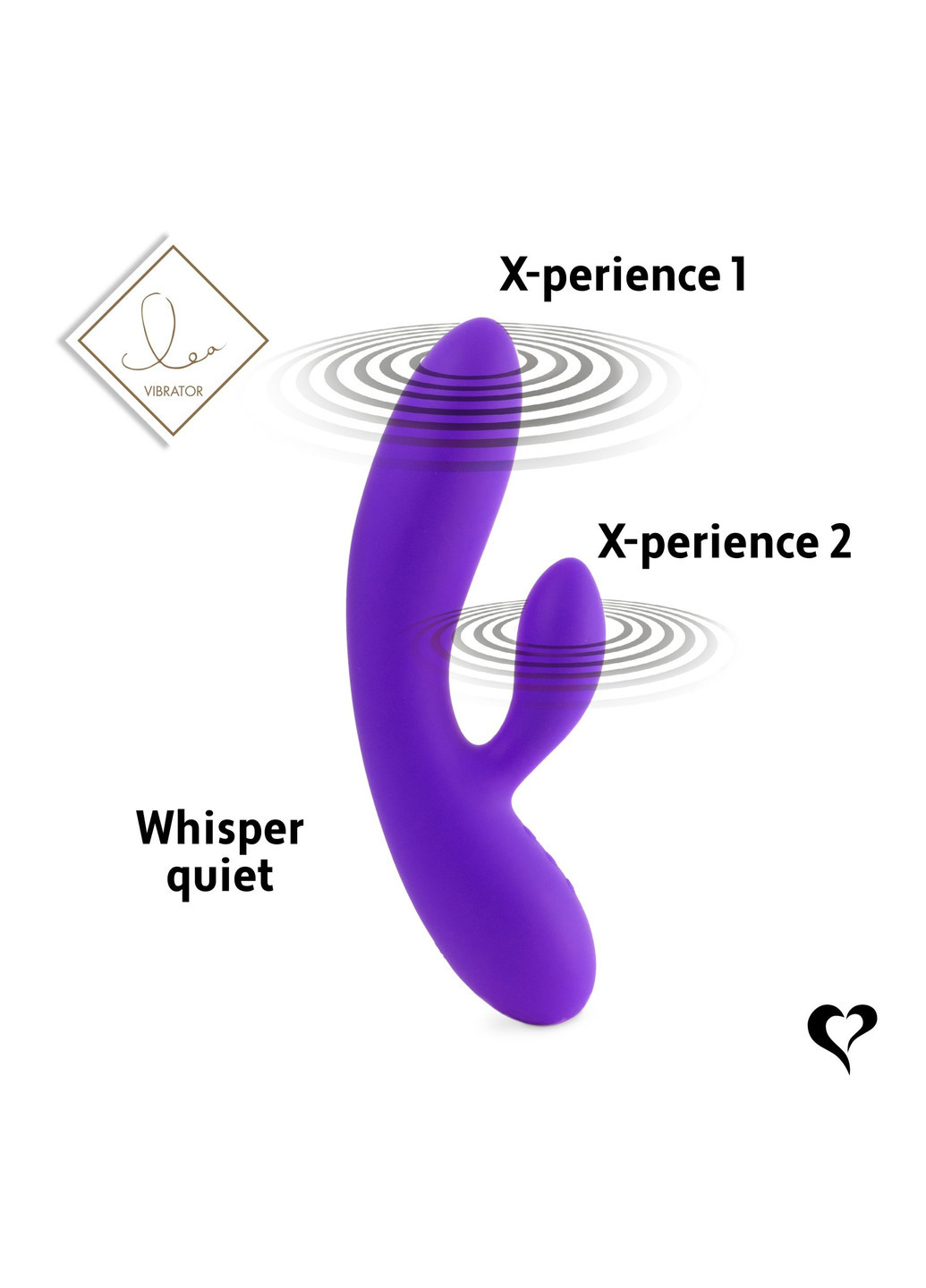 Гнучкий вібратор кролик з двома моторами Lea Rabbit Vibrator Medium Purple FeelzToys (252297431)