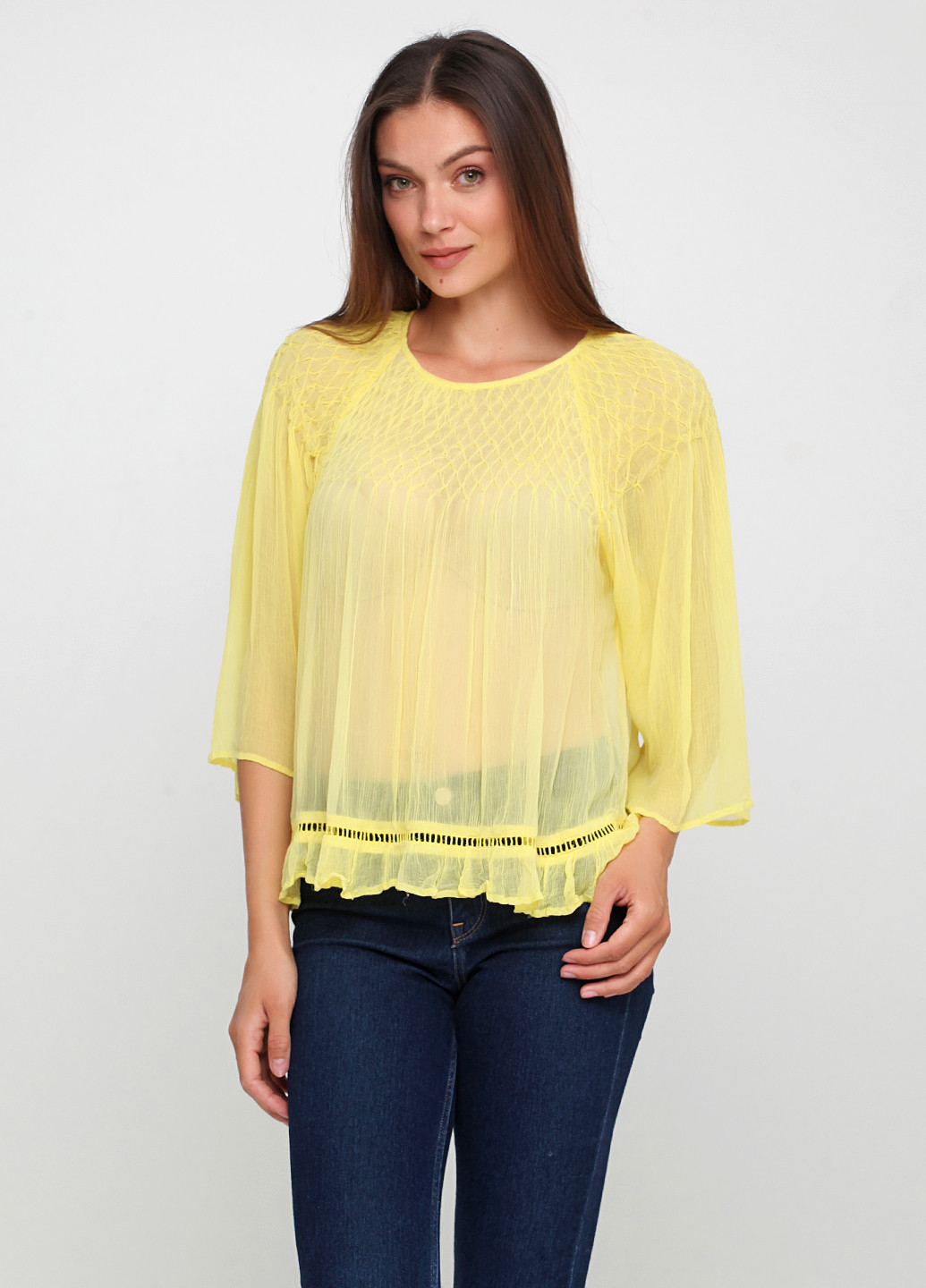 Жовта демісезонна блуза Mango