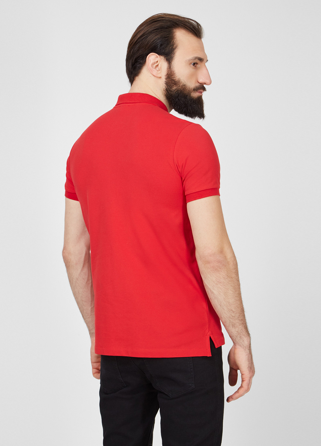 Красная футболка-поло для мужчин Diesel однотонная
