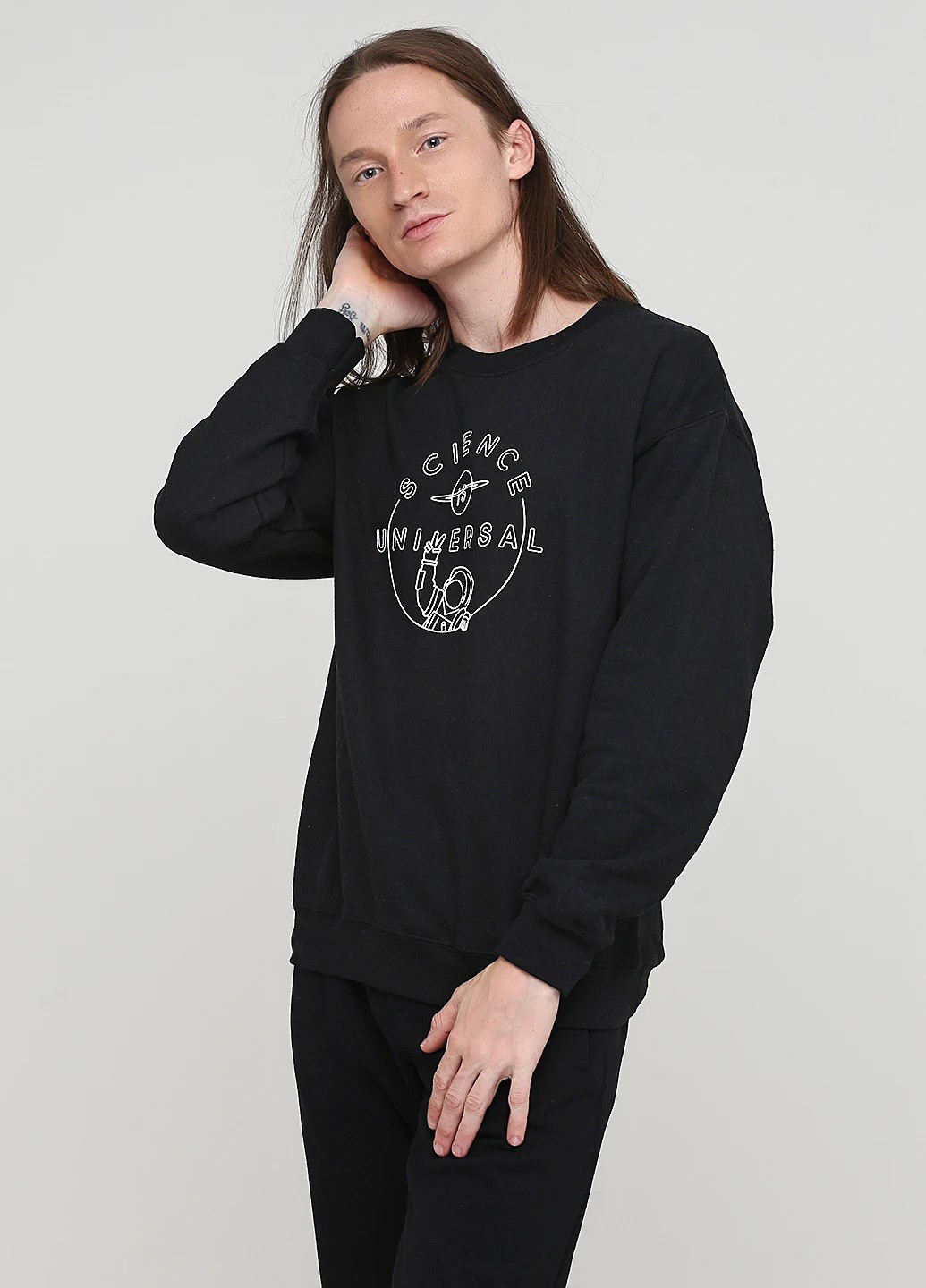 Чорний світшот Omaze напис без декору (361960091)