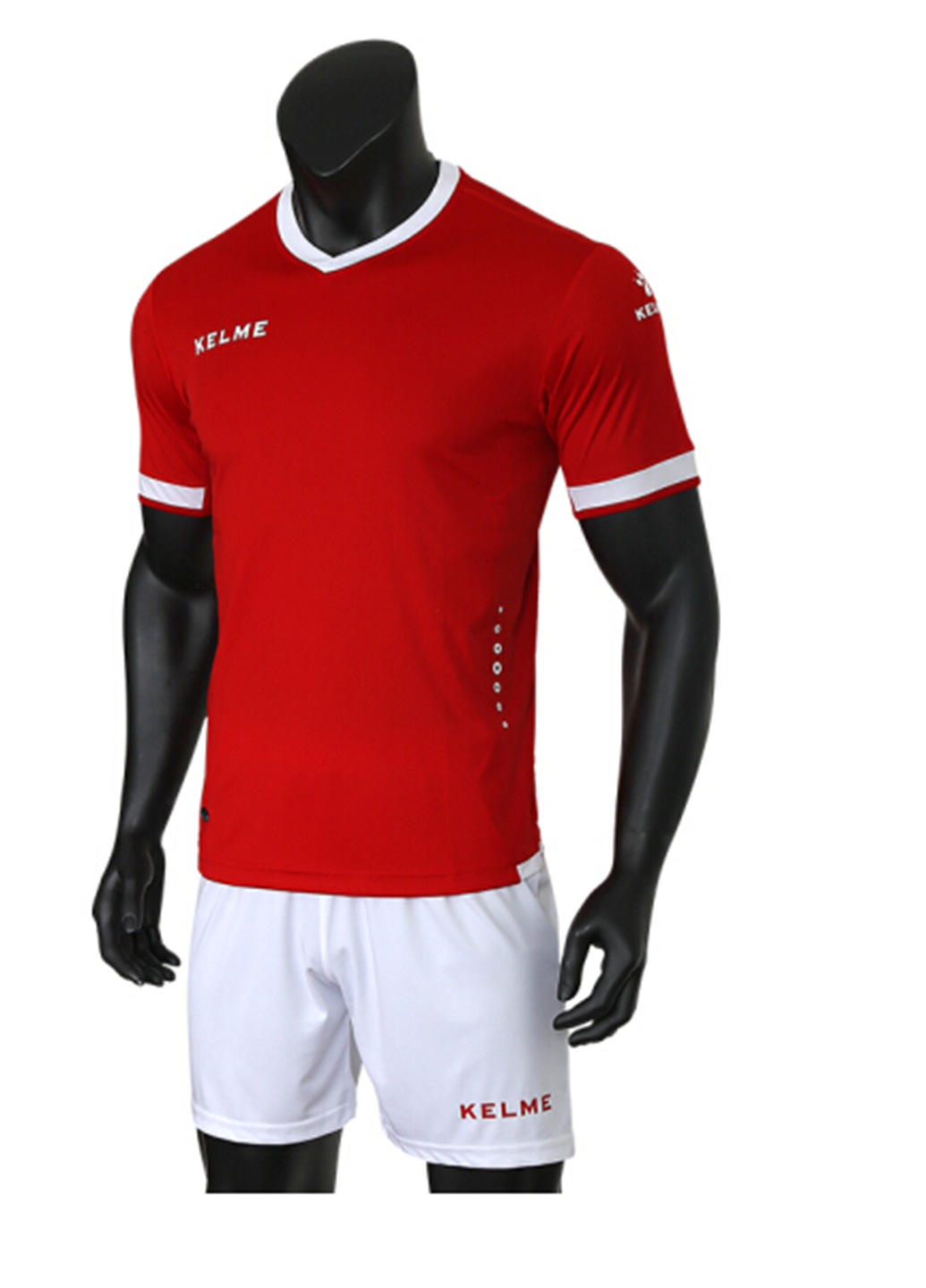 Красный демисезонный комплект футбольной формы (футболка, шорты) Kelme