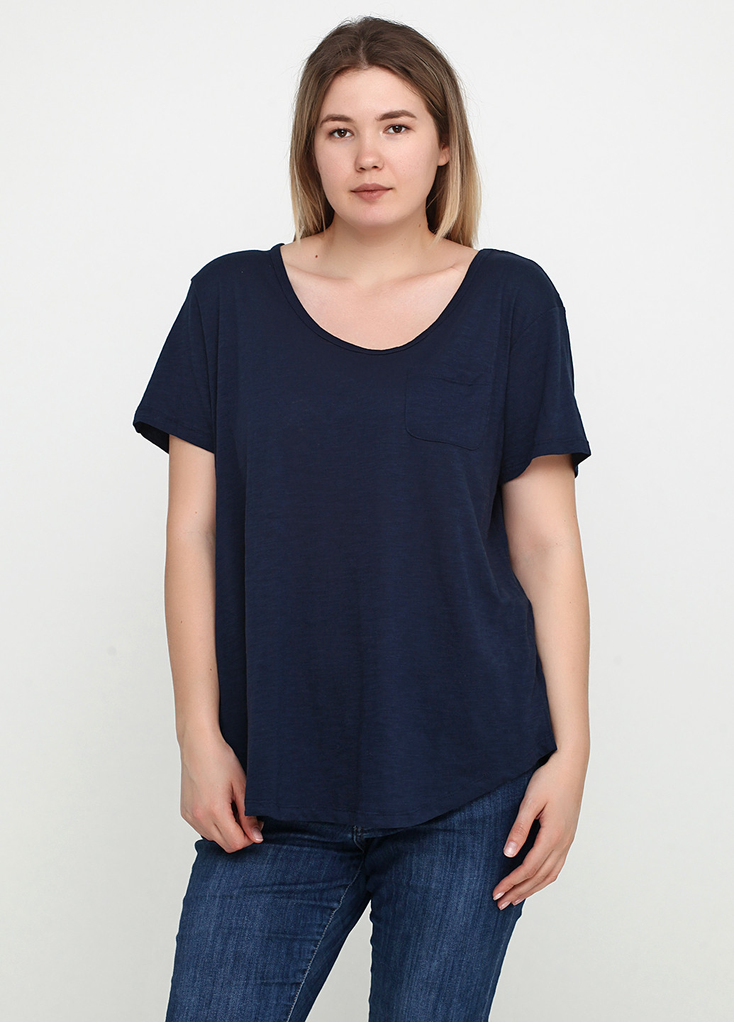 Серо-синяя летняя футболка Francesca's