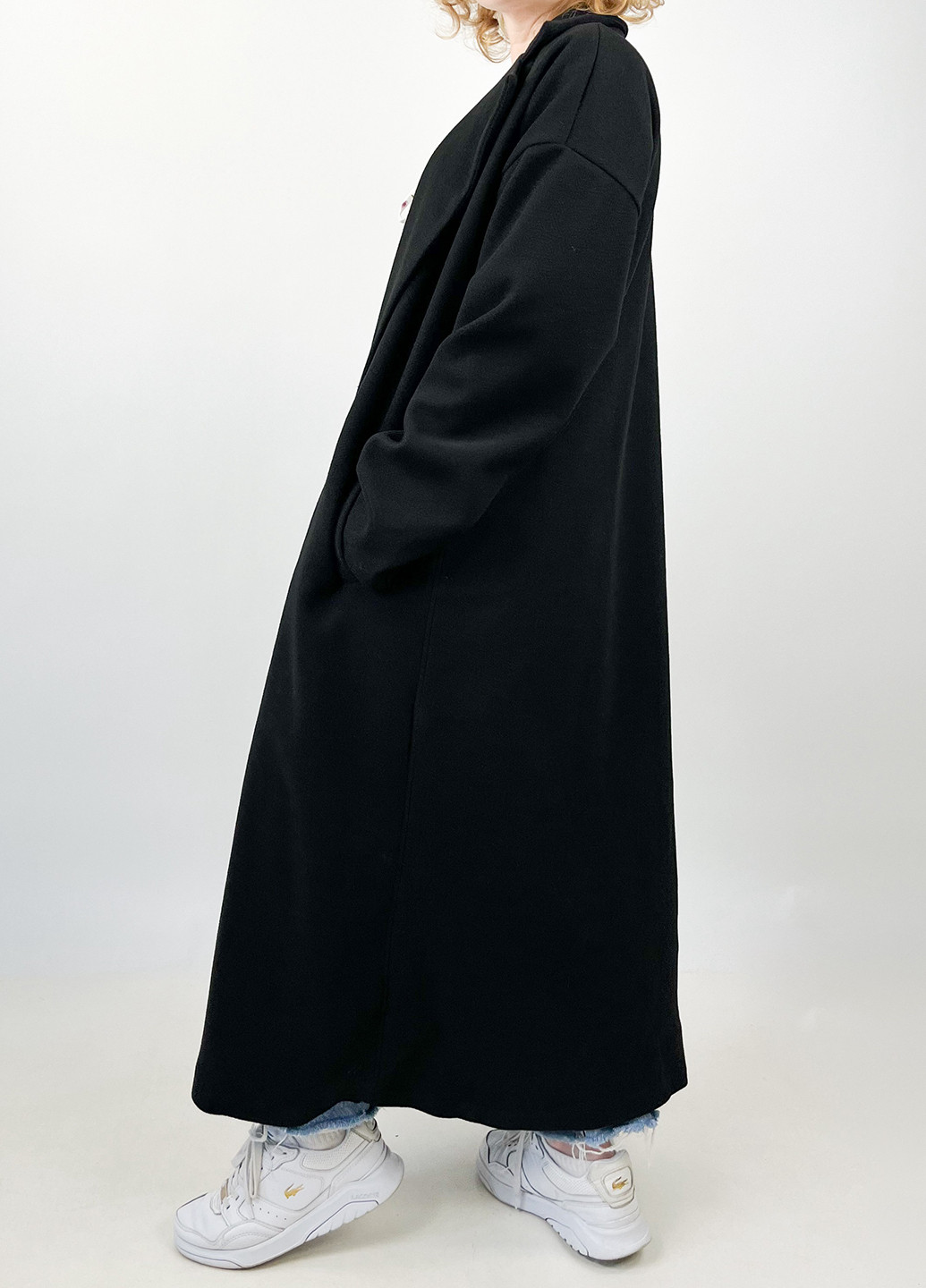 Чорне демісезонне Пальто двобортне Boohoo