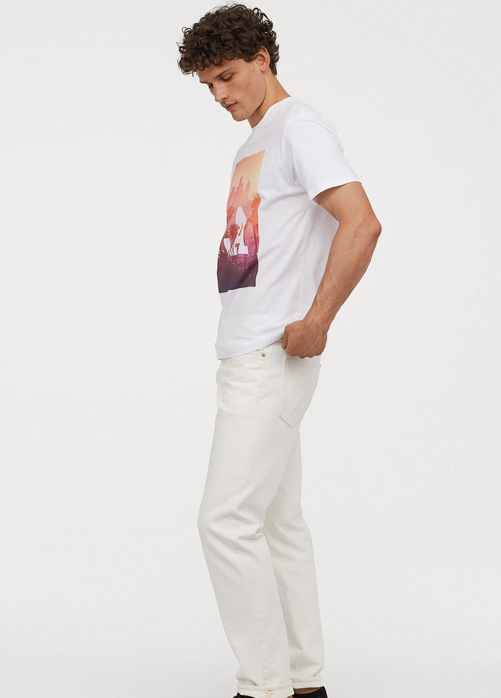 Белая футболка H&M