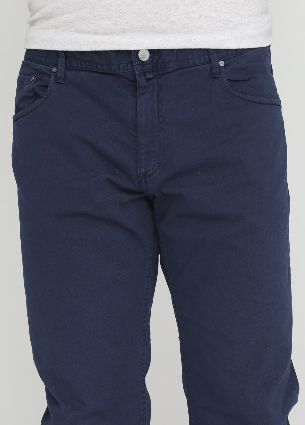 Темно-синие кэжуал демисезонные со средней талией брюки Pedro Del Hierro