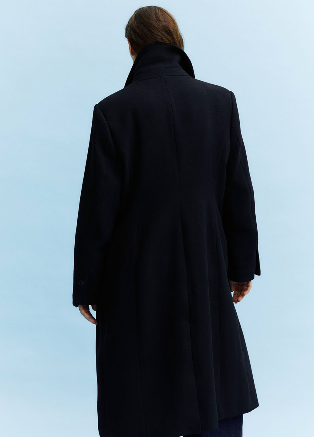 Черное демисезонное Пальто однобортное H&M