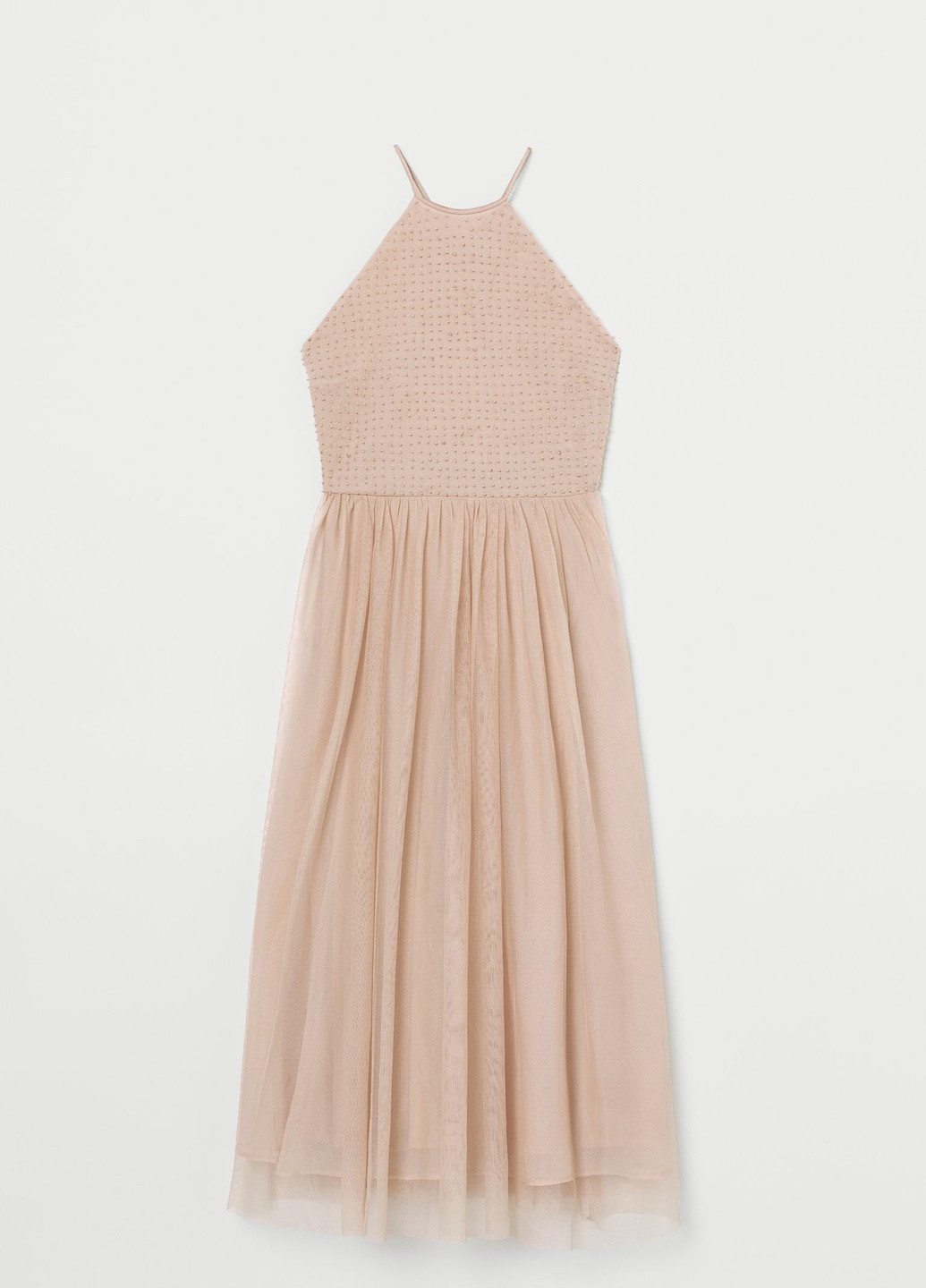 Пудрова кежуал плаття, сукня H&M однотонна