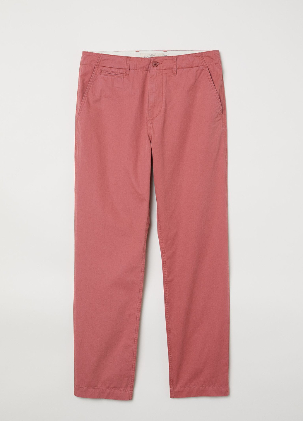 Светло-красные кэжуал демисезонные брюки H&M